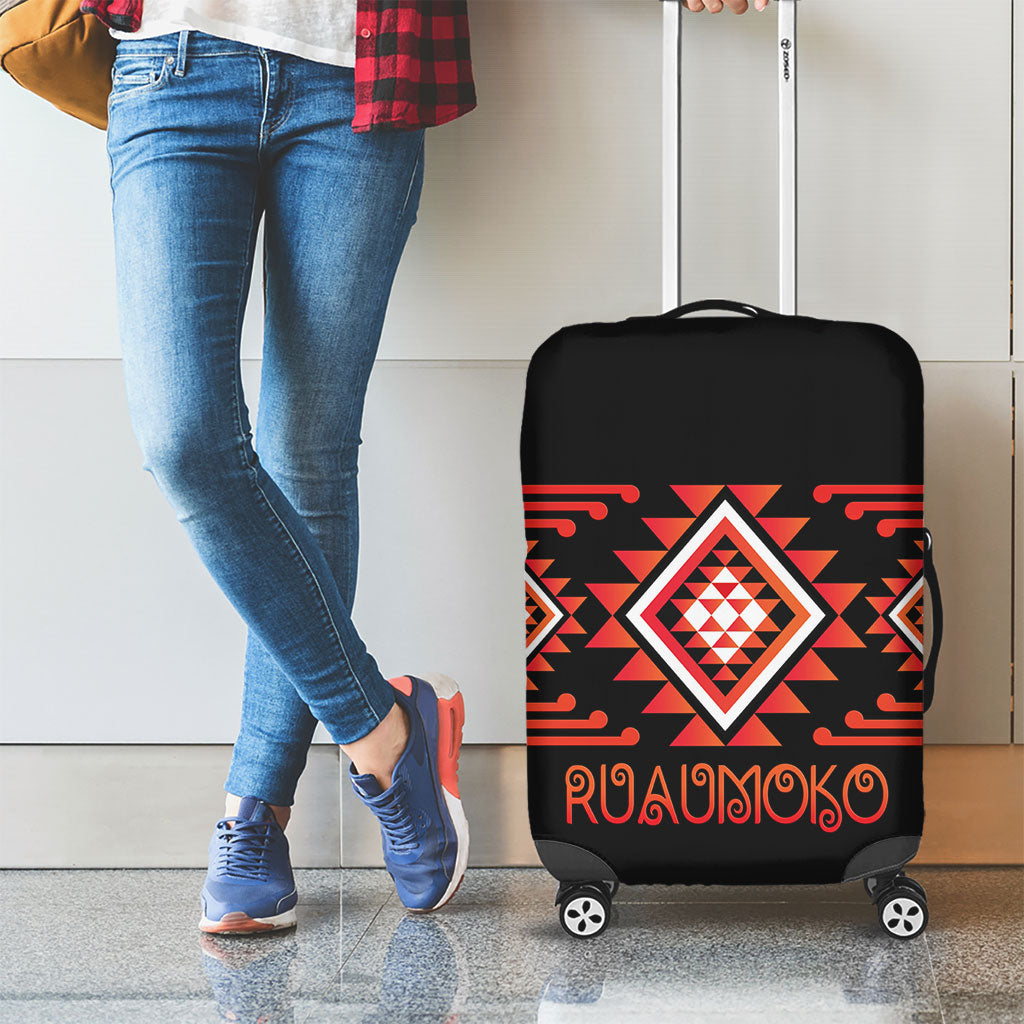 Aotearoa Atua Ruaumoko Luggage Cover Maori Powerful God Taniko Motifs LT14 - Polynesian Pride