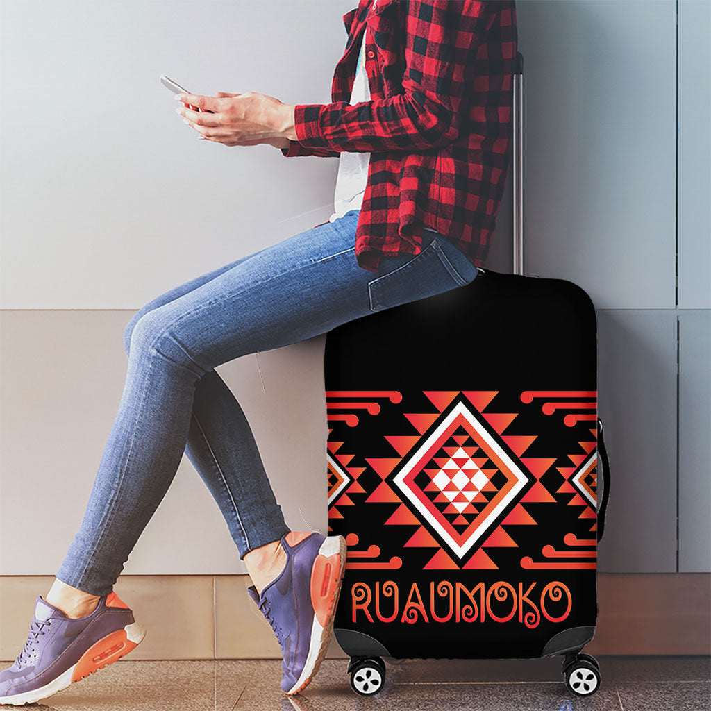 Aotearoa Atua Ruaumoko Luggage Cover Maori Powerful God Taniko Motifs LT14 - Polynesian Pride