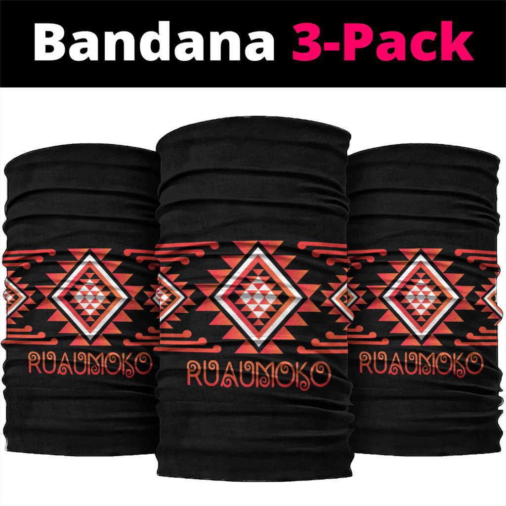 Aotearoa Atua Ruaumoko Neck Gaiter Maori Powerful God Taniko Motifs LT14 package One Size: 25*50cm Orange - Polynesian Pride