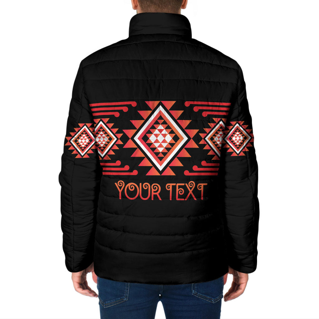 Aotearoa Atua Ruaumoko Personalised Padded Jacket Maori Powerful God Taniko Motifs LT14 - Polynesian Pride