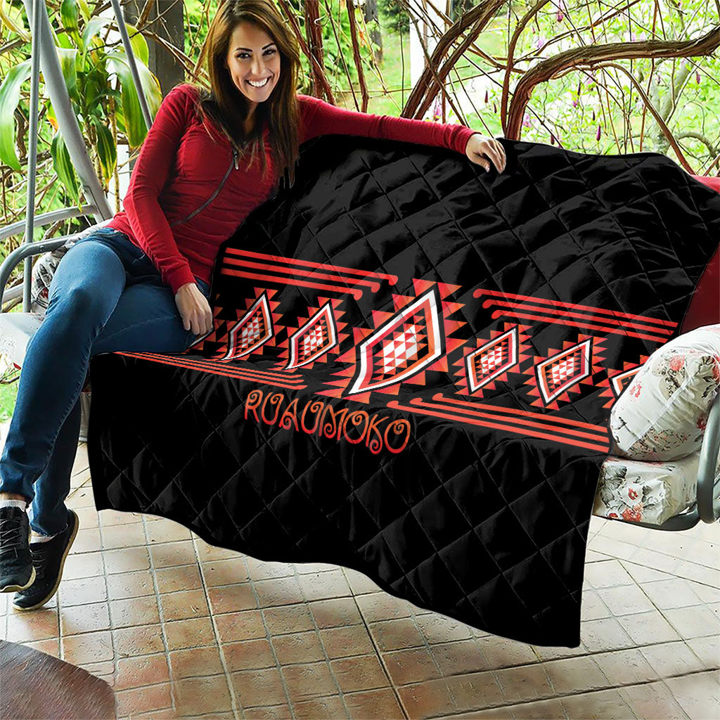 Aotearoa Atua Ruaumoko Quilt Maori Powerful God Taniko Motifs LT14 - Polynesian Pride