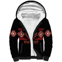 Aotearoa Atua Ruaumoko Personalised Sherpa Hoodie Maori Powerful God Taniko Motifs LT14 Unisex Orange - Polynesian Pride