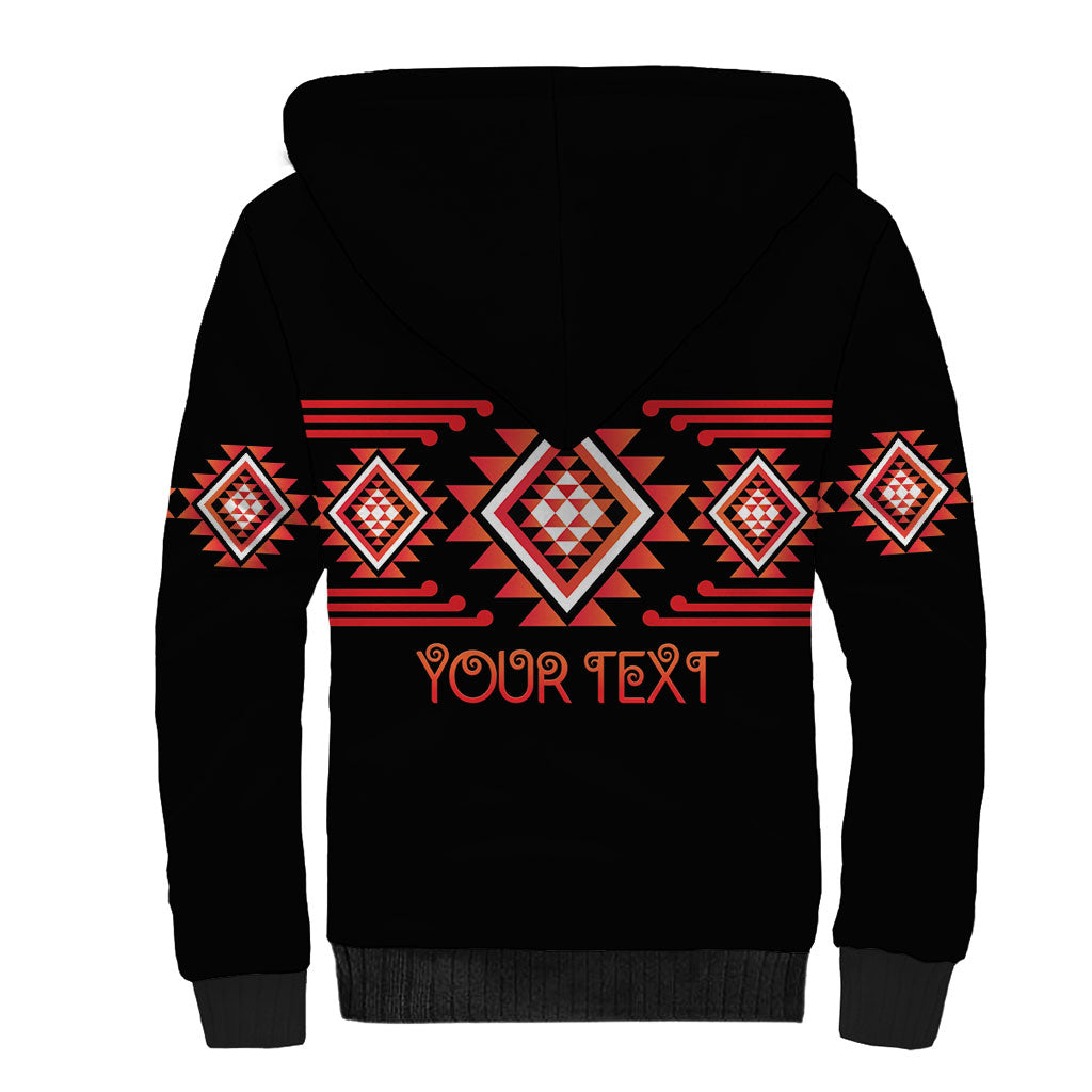 Aotearoa Atua Ruaumoko Personalised Sherpa Hoodie Maori Powerful God Taniko Motifs LT14 - Polynesian Pride