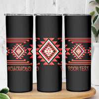 Aotearoa Atua Ruaumoko Personalised Skinny Tumbler Maori Powerful God Taniko Motifs LT14 - Polynesian Pride