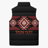 Aotearoa Atua Ruaumoko Personalised Sleeveless Puffer Jacket Maori Powerful God Taniko Motifs LT14 - Polynesian Pride