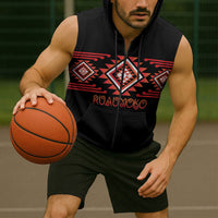Aotearoa Atua Ruaumoko Personalised Sleeveless Zip Hoodie Maori Powerful God Taniko Motifs LT14 - Polynesian Pride
