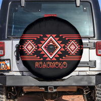 Aotearoa Atua Ruaumoko Spare Tire Cover Maori Powerful God Taniko Motifs LT14 Orange - Polynesian Pride