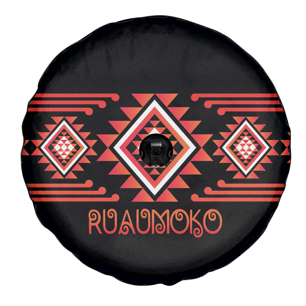 Aotearoa Atua Ruaumoko Spare Tire Cover Maori Powerful God Taniko Motifs LT14 - Polynesian Pride