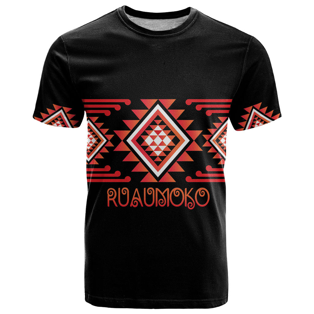 Aotearoa Atua Ruaumoko Personalised T Shirt Maori Powerful God Taniko Motifs