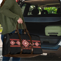 Aotearoa Atua Ruaumoko Travel Bag Maori Powerful God Taniko Motifs LT14 - Polynesian Pride