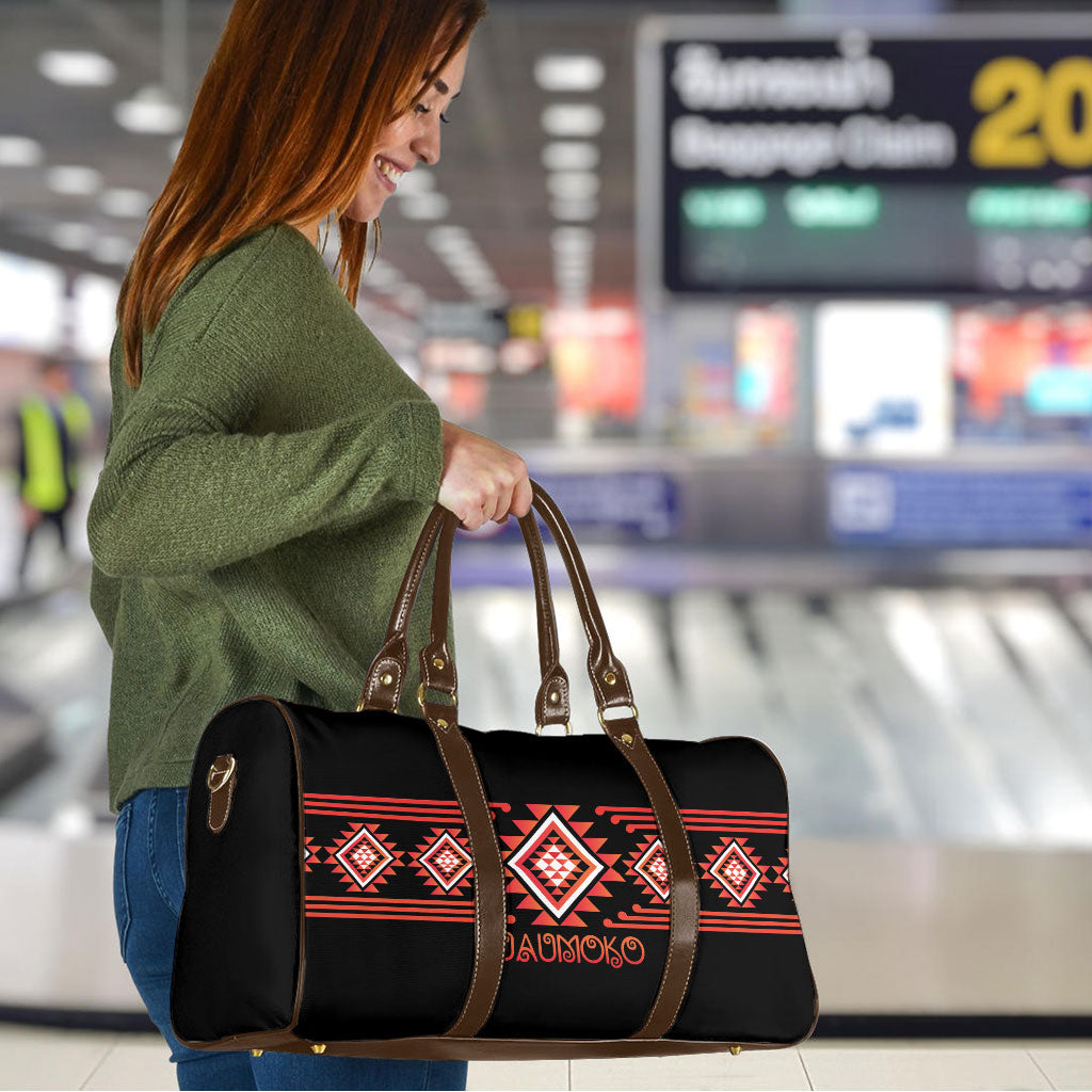 Aotearoa Atua Ruaumoko Travel Bag Maori Powerful God Taniko Motifs LT14 - Polynesian Pride