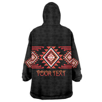 Aotearoa Atua Ruaumoko Personalised Wearable Blanket Hoodie Maori Powerful God Taniko Motifs LT14 - Polynesian Pride