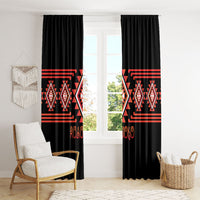 Aotearoa Atua Ruaumoko Window Curtain Maori Powerful God Taniko Motifs LT14 - Polynesian Pride
