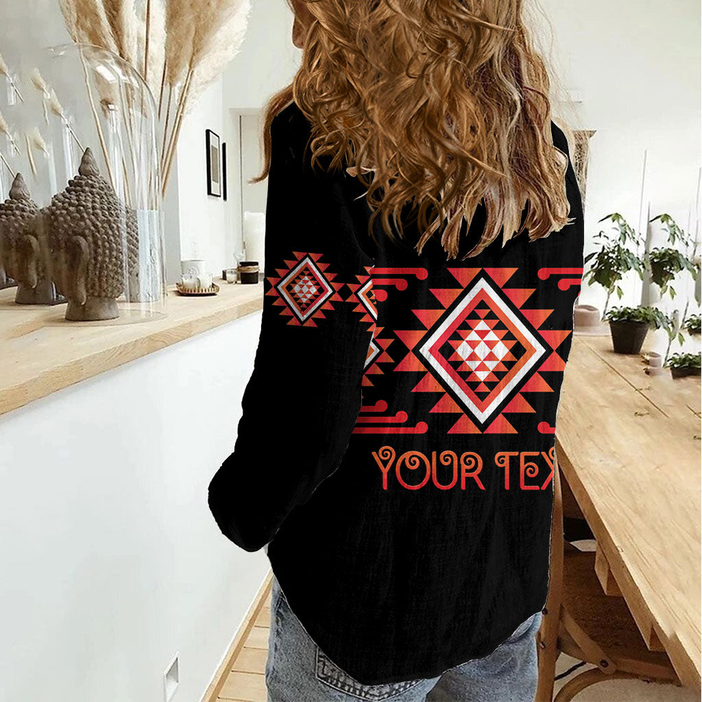 Aotearoa Atua Ruaumoko Personalised Women Casual Shirt Maori Powerful God Taniko Motifs LT14 - Polynesian Pride