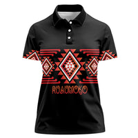Aotearoa Atua Ruaumoko Personalised Women Polo Shirt Maori Powerful God Taniko Motifs LT14 Female Orange - Polynesian Pride