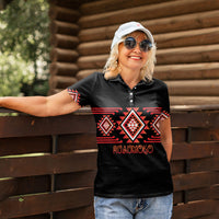 Aotearoa Atua Ruaumoko Personalised Women Polo Shirt Maori Powerful God Taniko Motifs LT14 - Polynesian Pride