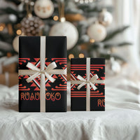 Aotearoa Atua Ruaumoko Wrapping Paper Maori Powerful God Taniko Motifs LT14 - Polynesian Pride