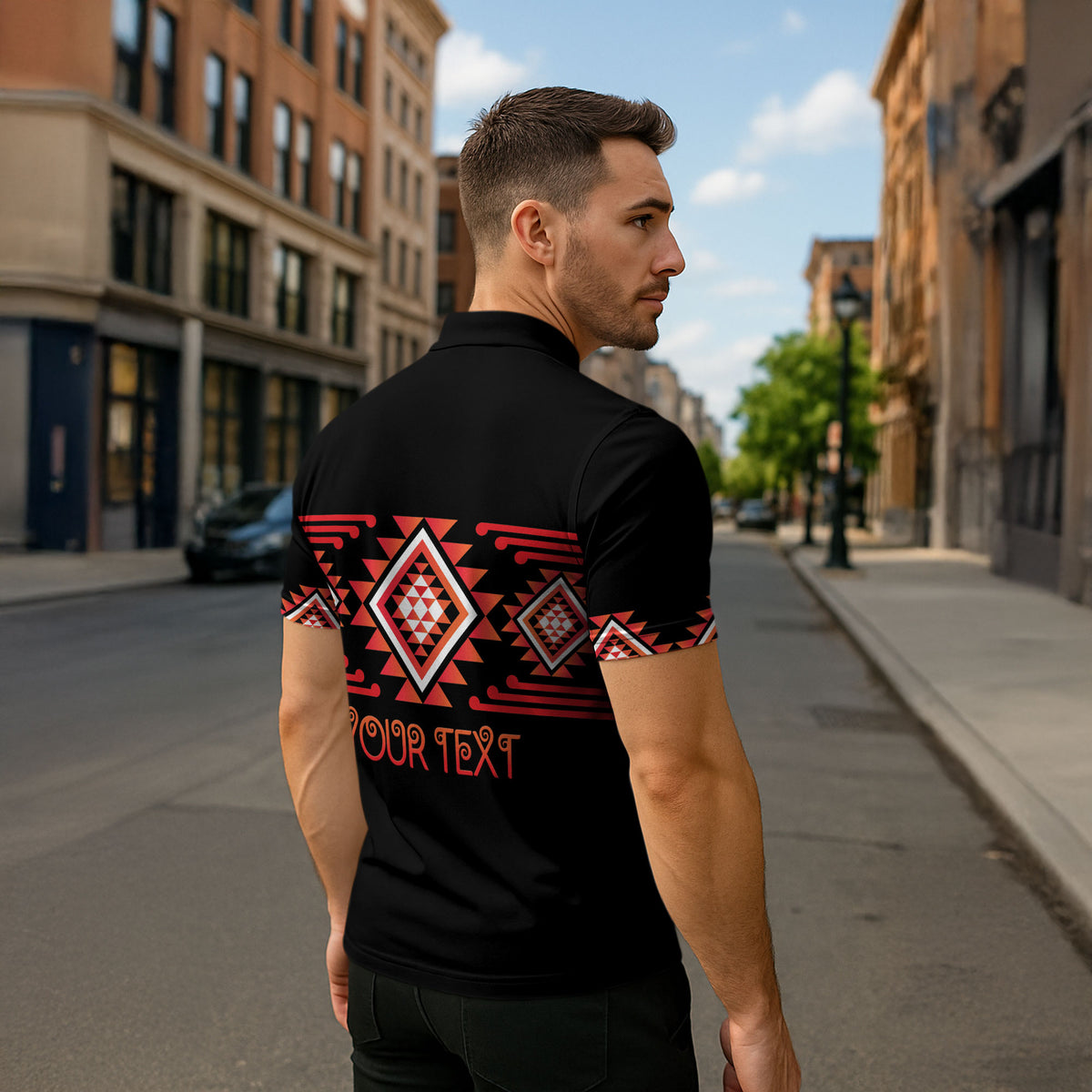 Aotearoa Atua Ruaumoko Personalised Zipper Polo Shirt Maori Powerful God Taniko Motifs LT14 - Polynesian Pride