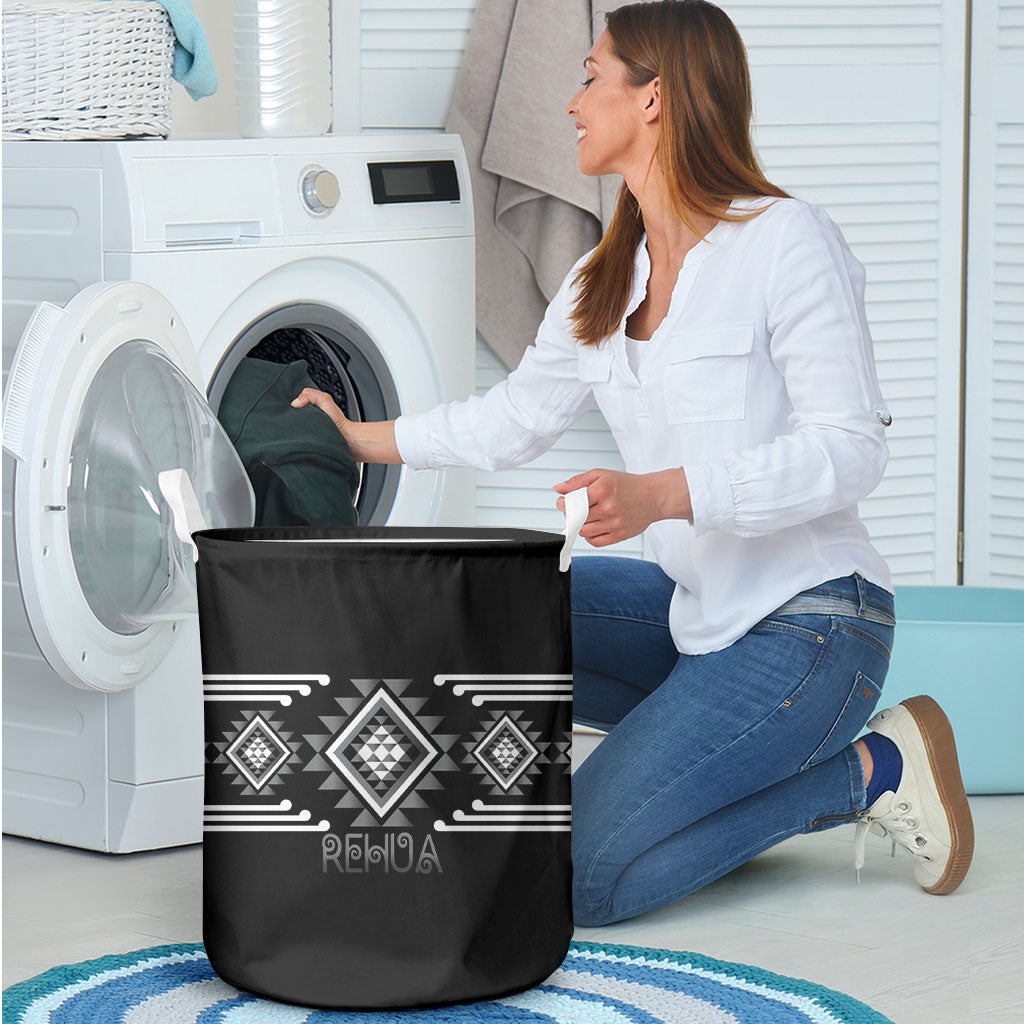 Aotearoa Atua Rehua Laundry Basket Maori God Of Healing Taniko Motifs LT14 - Polynesian Pride