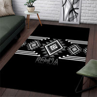 Aotearoa Atua Rehua Area Rug Maori God Of Healing Taniko Motifs LT14 Grey - Polynesian Pride