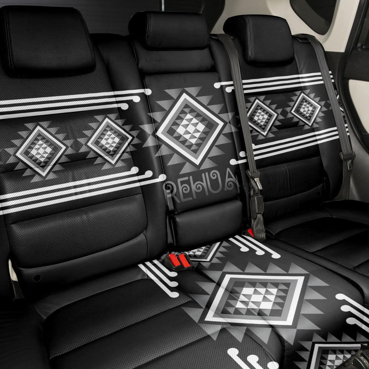 Aotearoa Atua Rehua Back Car Seat Cover Maori God Of Healing Taniko Motifs LT14 - Polynesian Pride