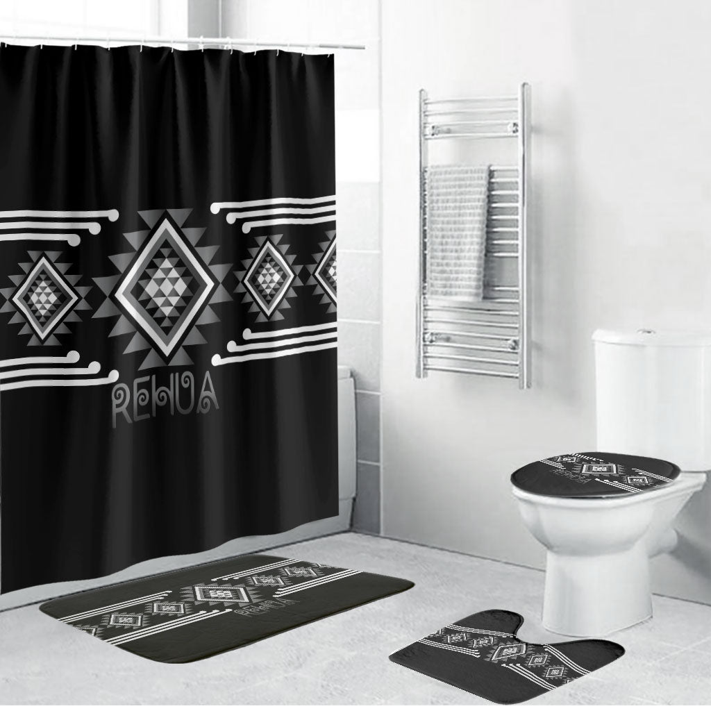 Aotearoa Atua Rehua Bathroom Set Maori God Of Healing Taniko Motifs