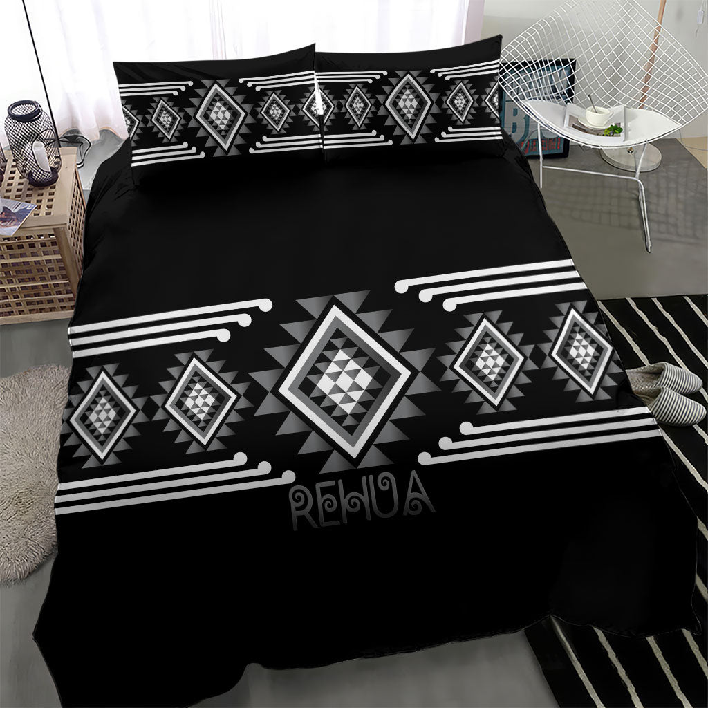 Aotearoa Atua Rehua Bedding Set Maori God Of Healing Taniko Motifs LT14 - Polynesian Pride