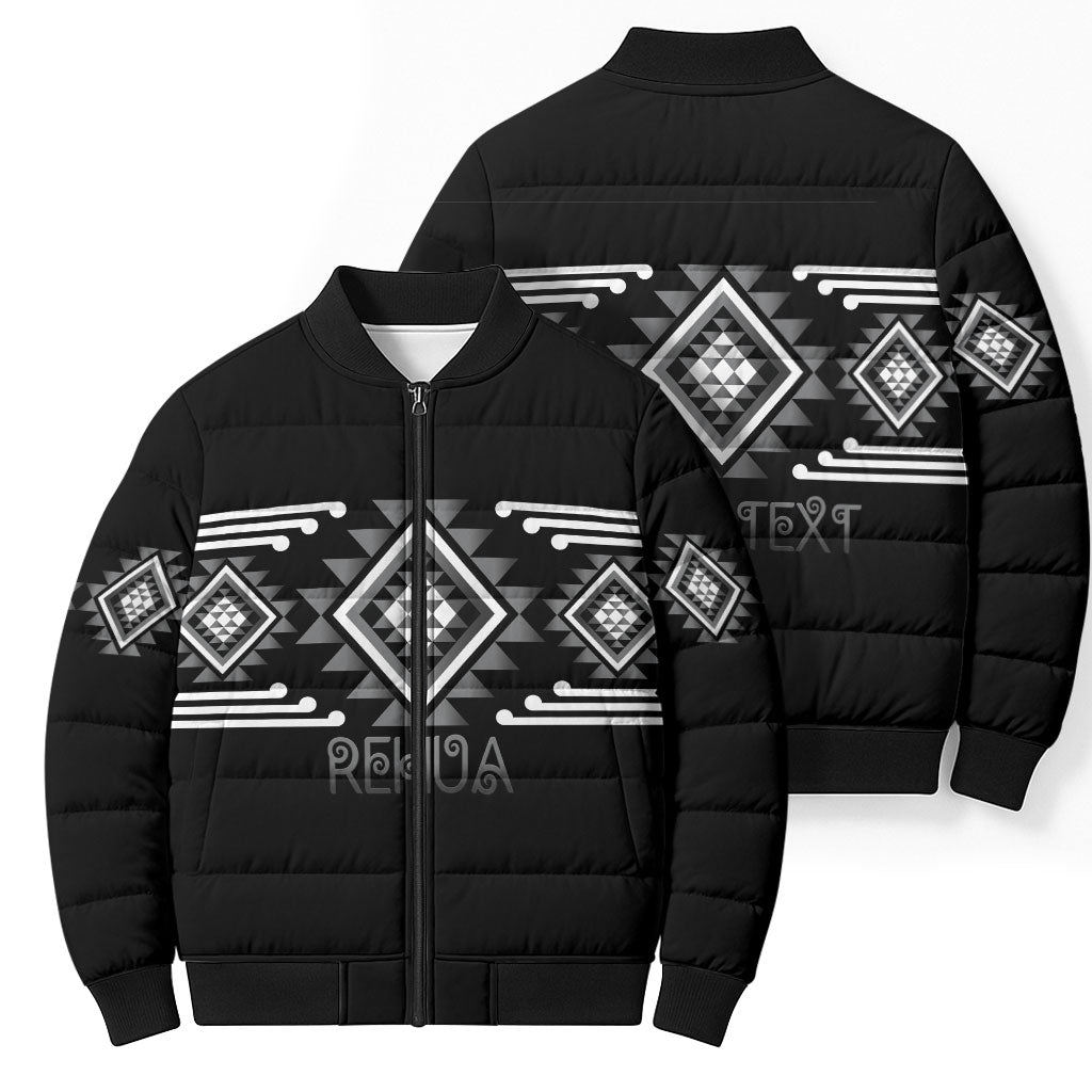 Aotearoa Atua Rehua Personalised Bomber Puffer Jacket Maori God Of Healing Taniko Motifs LT14 - Polynesian Pride