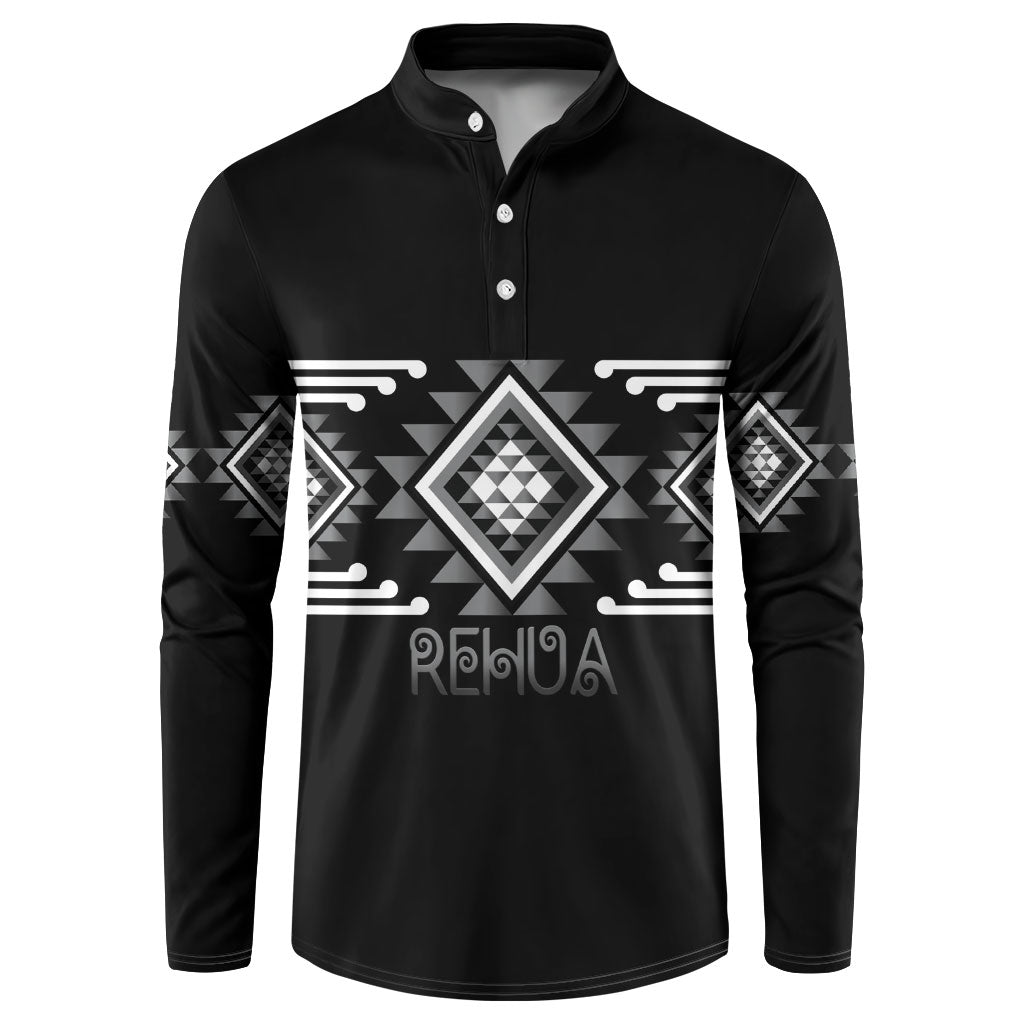 Aotearoa Atua Rehua Personalised Button Sweatshirt Maori God Of Healing Taniko Motifs LT14 Grey - Polynesian Pride