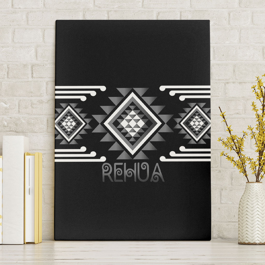 Aotearoa Atua Rehua Canvas Wall Art Maori God Of Healing Taniko Motifs LT14 Without Frame Grey - Polynesian Pride