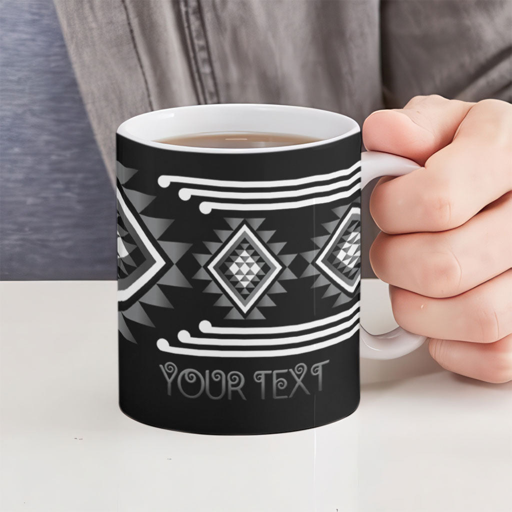 Aotearoa Atua Rehua Personalised Ceramic Mug Maori God Of Healing Taniko Motifs LT14 - Polynesian Pride
