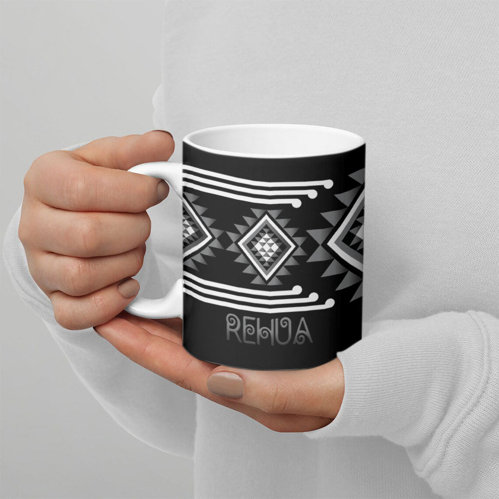 Aotearoa Atua Rehua Personalised Ceramic Mug Maori God Of Healing Taniko Motifs LT14 - Polynesian Pride
