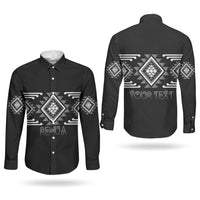 Aotearoa Atua Rehua Personalised Couples Matching Off Shoulder Maxi Dress and Long Sleeve Button Shirt Maori God Of Healing Taniko Motifs LT14 - Polynesian Pride