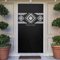 Aotearoa Atua Rehua Personalised Door Cover Maori God Of Healing Taniko Motifs LT14 Grey - Polynesian Pride