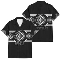Aotearoa Atua Rehua Personalised Family Matching Off The Shoulder Long Sleeve Dress and Hawaiian Shirt Maori God Of Healing Taniko Motifs LT14 Dad's Shirt - Short Sleeve Grey - Polynesian Pride