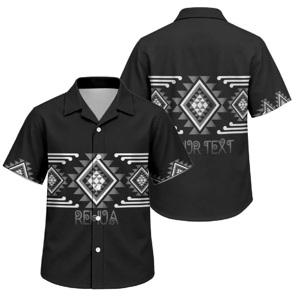 Aotearoa Atua Rehua Personalised Family Matching Off Shoulder Maxi Dress and Hawaiian Shirt Maori God Of Healing Taniko Motifs LT14 Son's Shirt Grey - Polynesian Pride