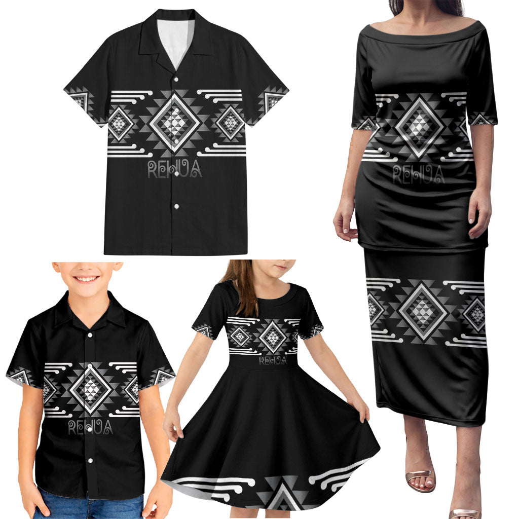 Aotearoa Atua Rehua Personalised Family Matching Puletasi and Hawaiian Shirt Maori God Of Healing Taniko Motifs LT14 - Polynesian Pride