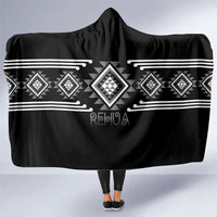 Aotearoa Atua Rehua Hooded Blanket Maori God Of Healing Taniko Motifs LT14 One Size Grey - Polynesian Pride