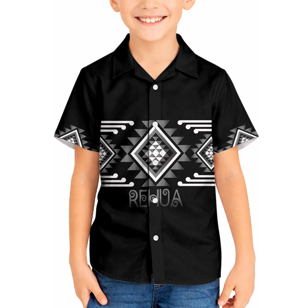 Aotearoa Atua Rehua Personalised Kid Hawaiian Shirt Maori God Of Healing Taniko Motifs LT14 Kid Grey - Polynesian Pride