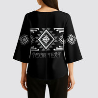Aotearoa Atua Rehua Personalised Kimono Sleeve Blouse Maori God Of Healing Taniko Motifs LT14 - Polynesian Pride