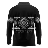Aotearoa Atua Rehua Personalised Long Sleeve Polo Shirt Maori God Of Healing Taniko Motifs LT14 - Polynesian Pride