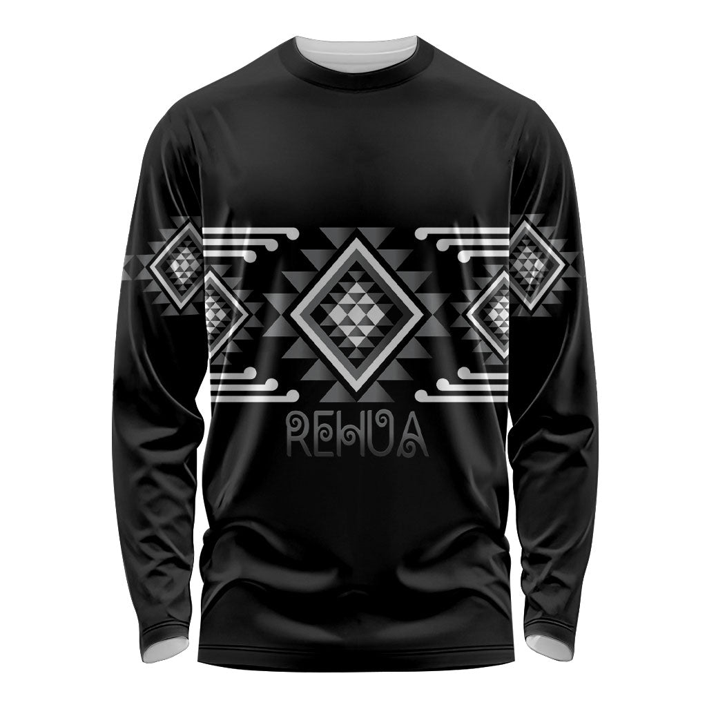 Aotearoa Atua Rehua Personalised Long Sleeve Shirt Maori God Of Healing Taniko Motifs LT14 Unisex Grey - Polynesian Pride