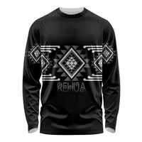 Aotearoa Atua Rehua Personalised Long Sleeve Shirt Maori God Of Healing Taniko Motifs LT14 Unisex Grey - Polynesian Pride