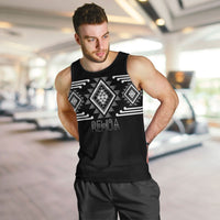 Aotearoa Atua Rehua Personalised Men Tank Top Maori God Of Healing Taniko Motifs LT14 Grey - Polynesian Pride
