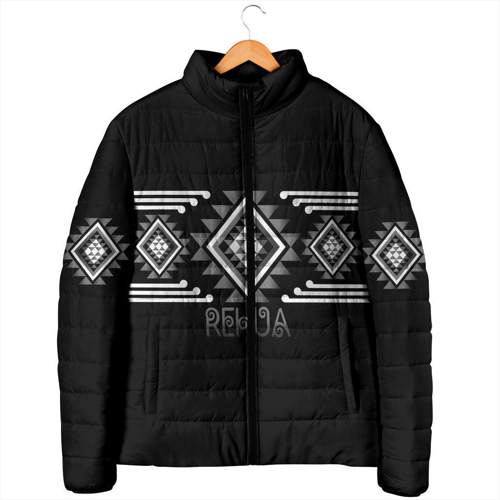 Aotearoa Atua Rehua Personalised Padded Jacket Maori God Of Healing Taniko Motifs LT14 - Polynesian Pride