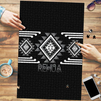 Aotearoa Atua Rehua Puzzle Maori God Of Healing Taniko Motifs LT14 Grey - Polynesian Pride