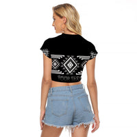 Aotearoa Atua Rehua Personalised Raglan Cropped T Shirt Maori God Of Healing Taniko Motifs LT14 - Polynesian Pride