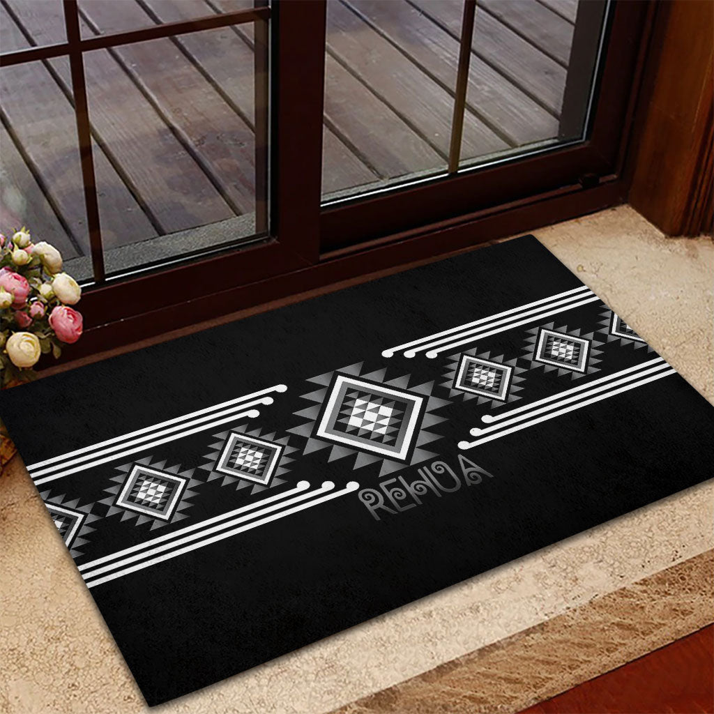 Aotearoa Atua Rehua Rubber Doormat Maori God Of Healing Taniko Motifs LT14 - Polynesian Pride