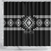 Aotearoa Atua Rehua Shower Curtain Maori God Of Healing Taniko Motifs LT14 - Polynesian Pride