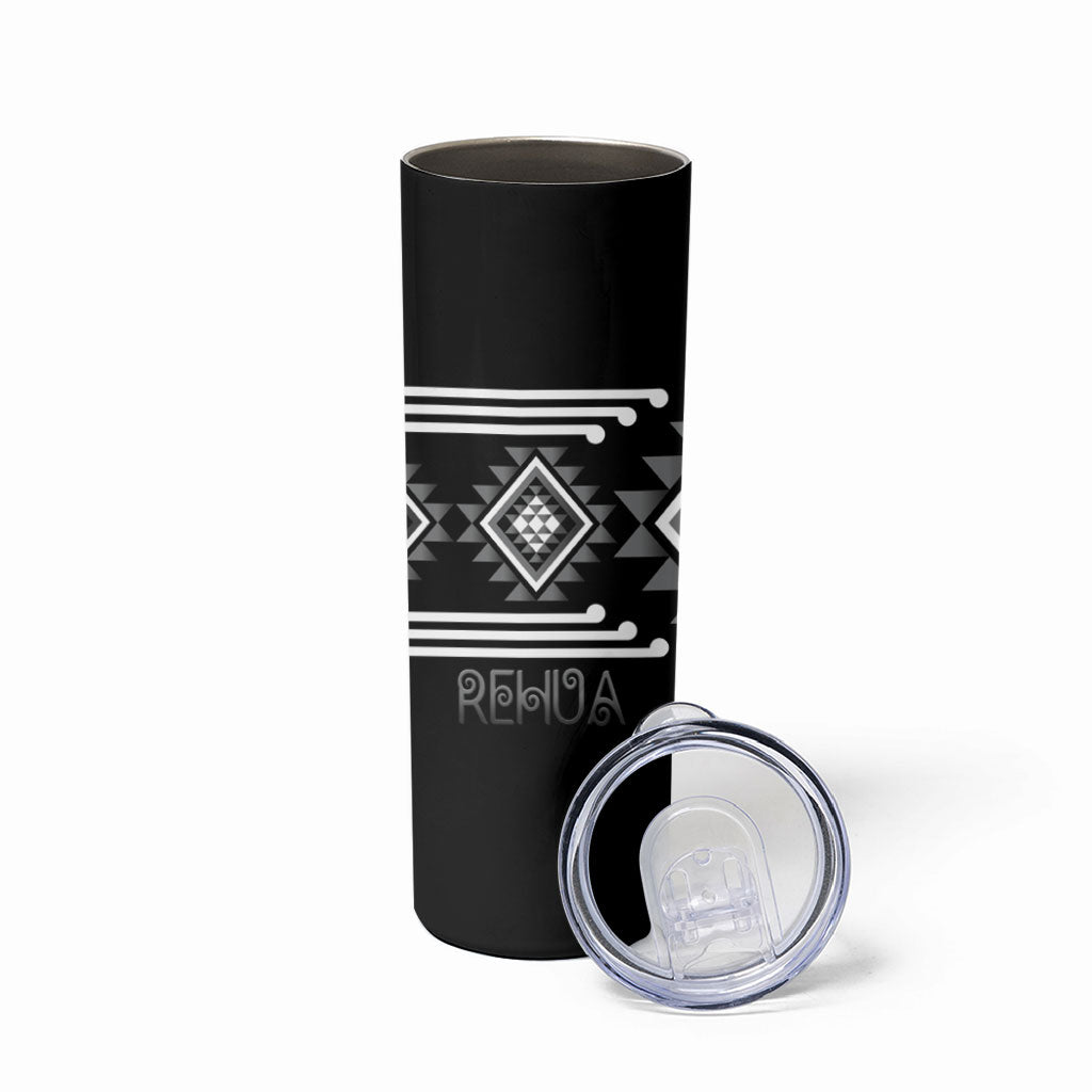 Aotearoa Atua Rehua Personalised Skinny Tumbler Maori God Of Healing Taniko Motifs LT14 - Polynesian Pride